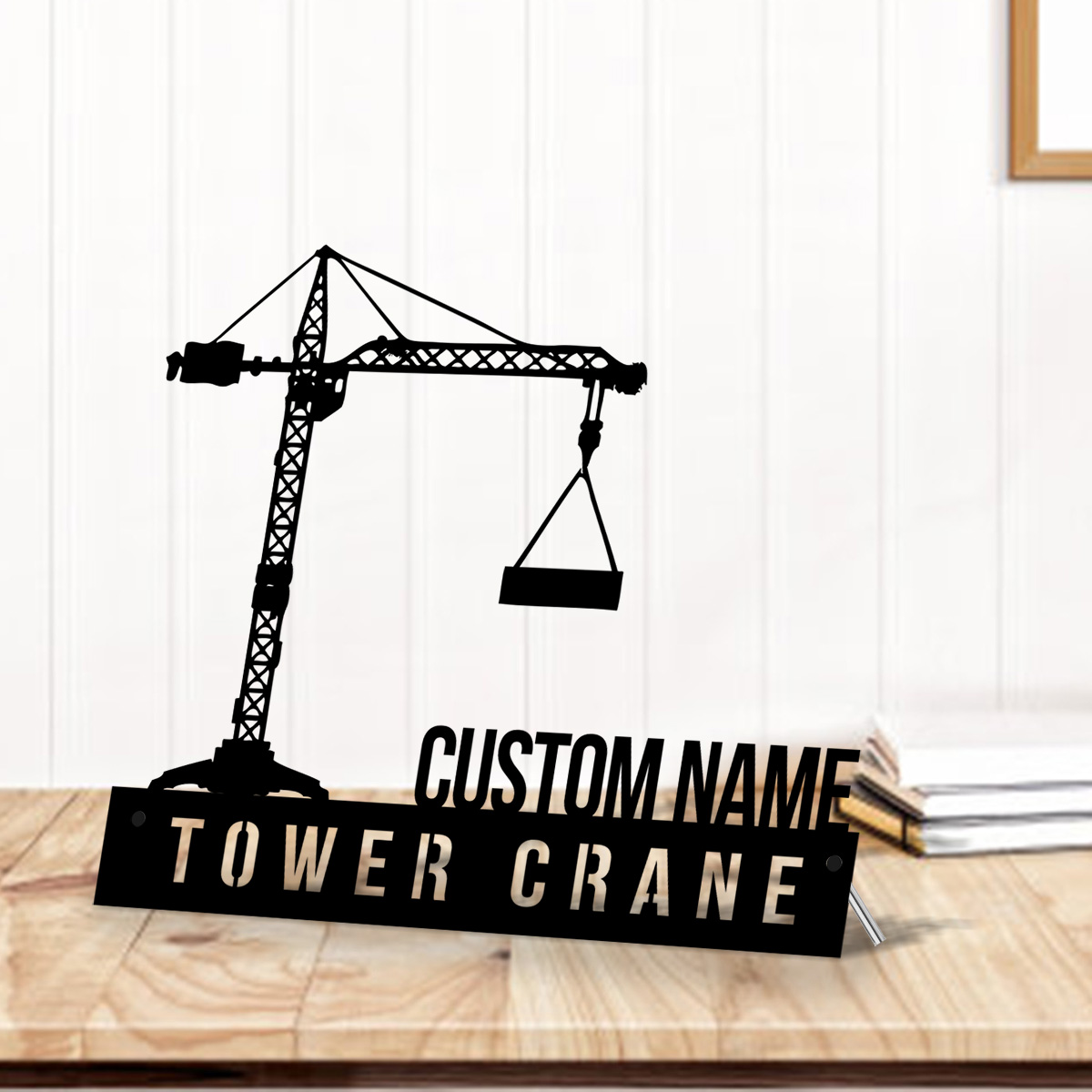 Custom Tower Crane Desk Name P - đánh giá và giá Heavy Equipment Sign