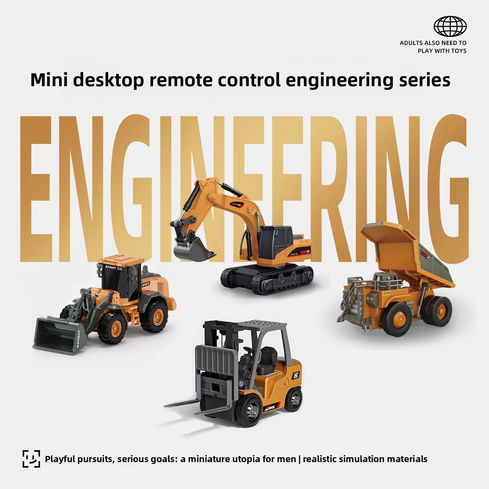 1:64 Metal RC Engineering Car  - đánh giá và giá Heavy Equipment Vehicles